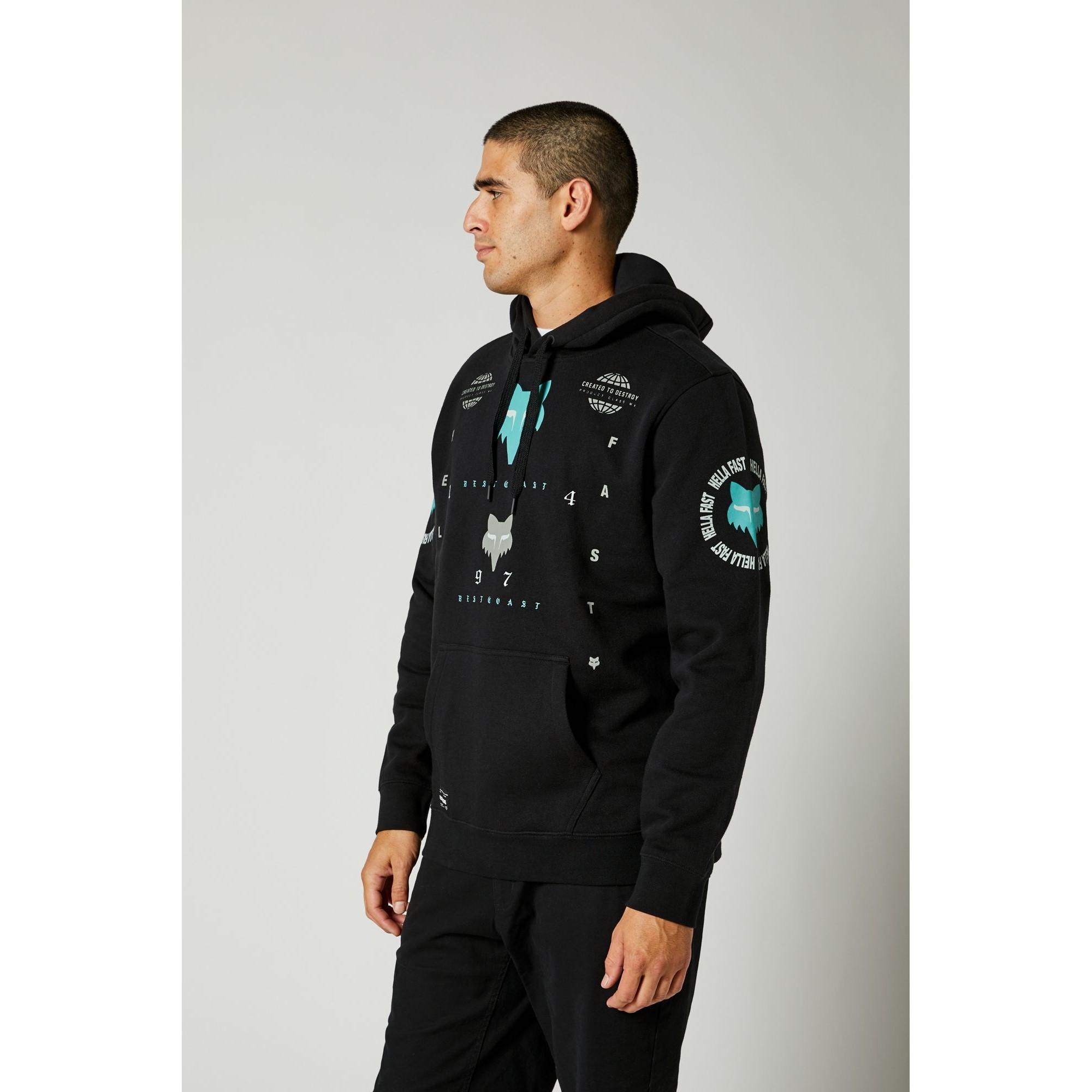 Poleron Lifestyle Canguro Mawlr Negro Fox Racing - Rideshop