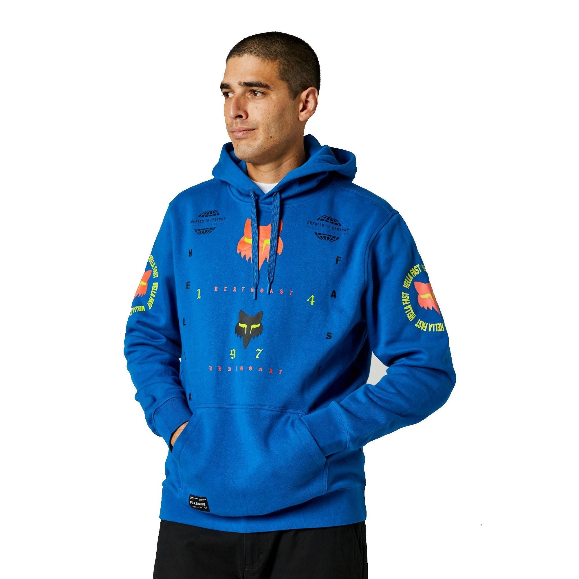 Poleron Lifestyle Canguro Mawlr Azul Fox Racing - Rideshop