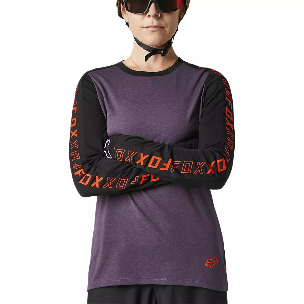 FOX Polera Bicicleta Mujer Ranger Drirelease Manga Larga Negro - Rideshop