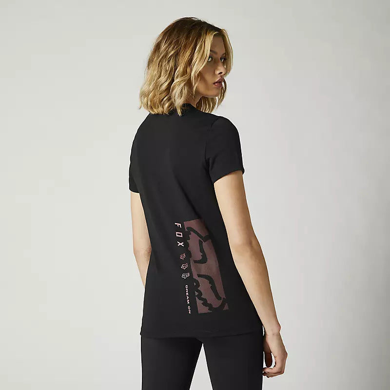 Polera Lifestyle Mujer Dream On Negro Fox Racing - Rideshop