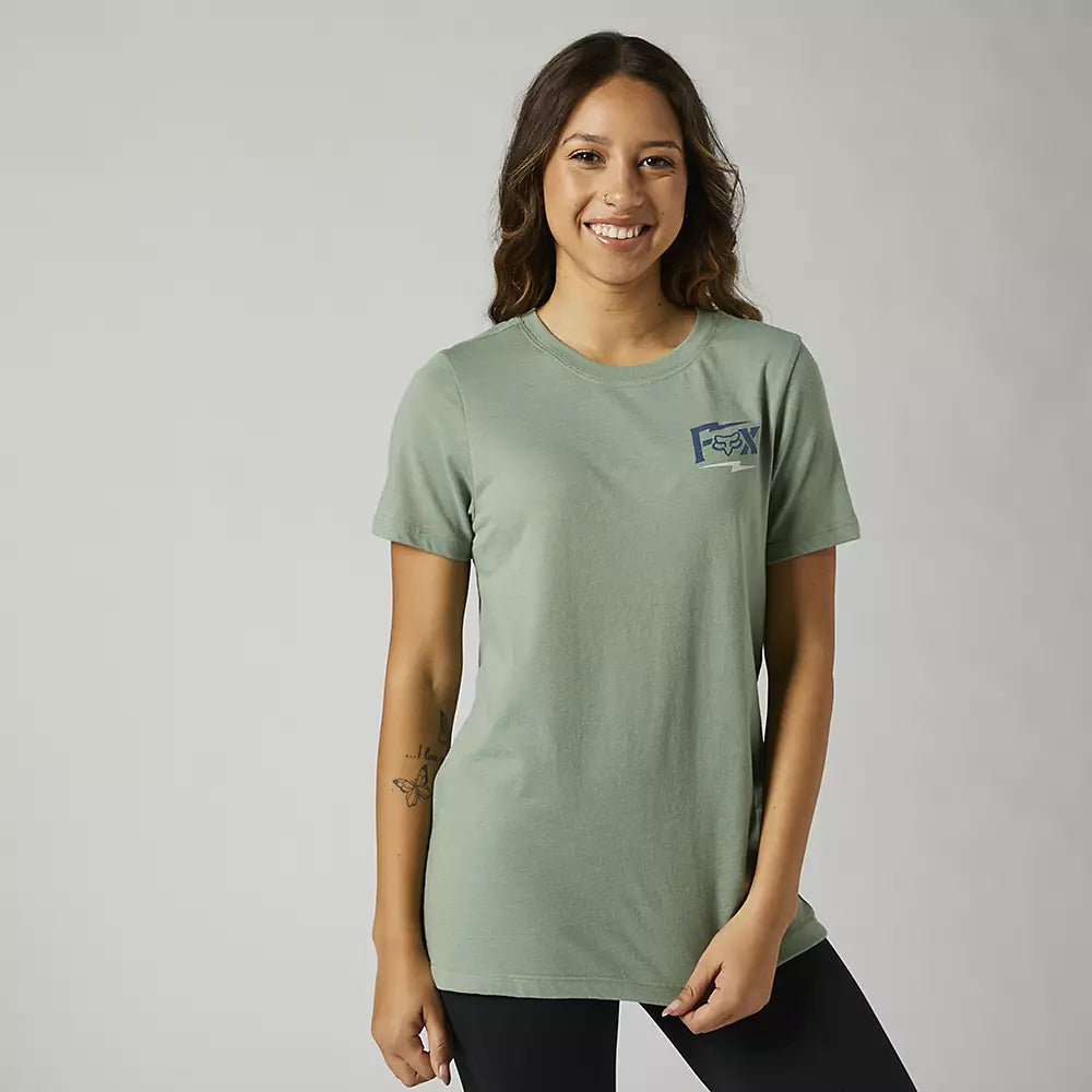 FOX Polera Lifestyle Mujer Pushin Dirt Verde - Rideshop