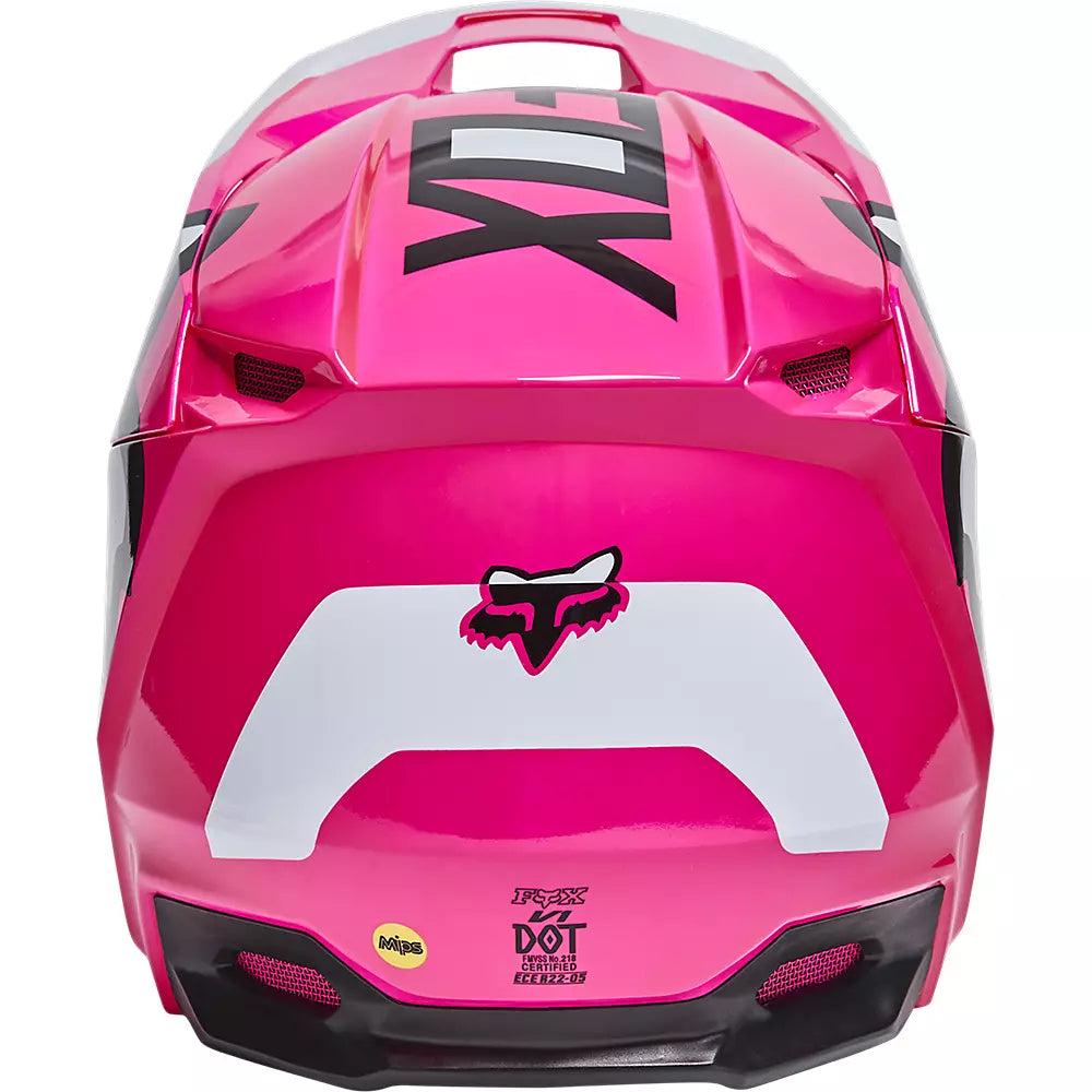 Casco Moto Niño V1 Lux Rosado Fox Racing - Rideshop