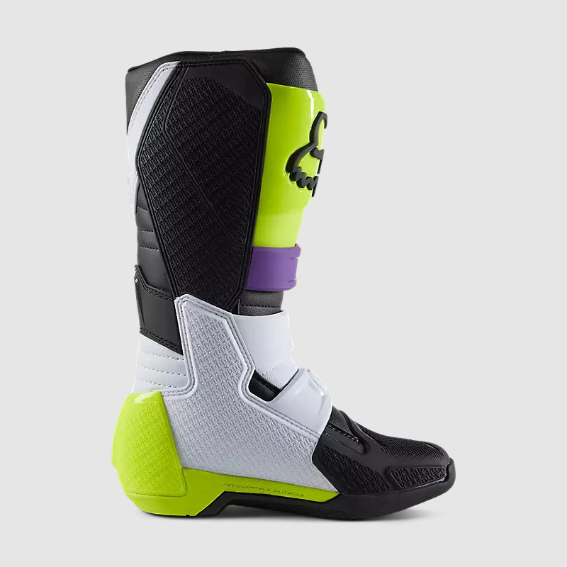 FOX Botas Moto Comp Negro/Verde/Blanco/Morado - Rideshop