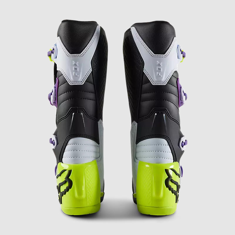 FOX Botas Moto Comp Negro/Verde/Blanco/Morado - Rideshop