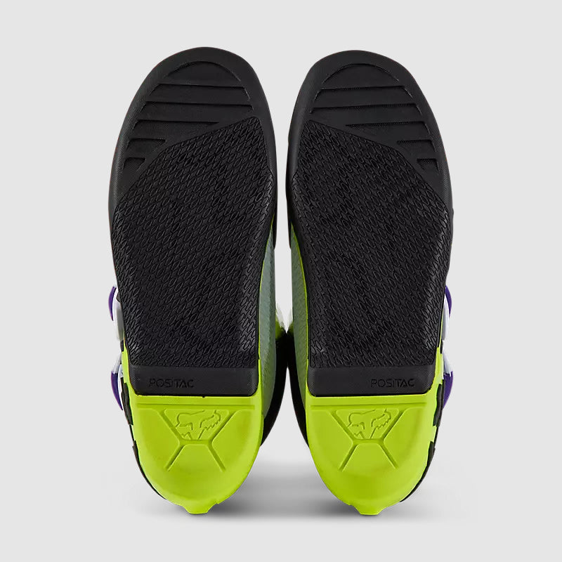 FOX Botas Moto Comp Negro/Verde/Blanco/Morado - Rideshop