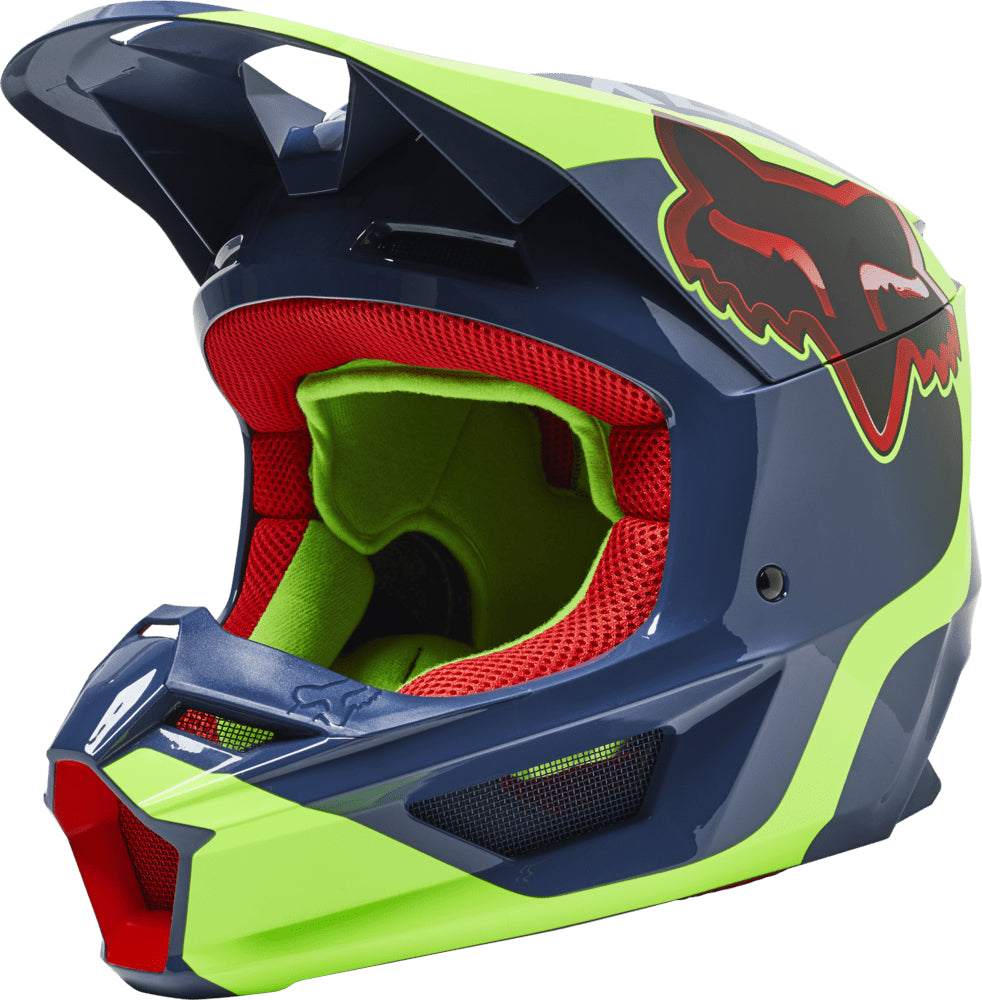 FOX Casco Moto Niño V1 Venz Azul - Rideshop