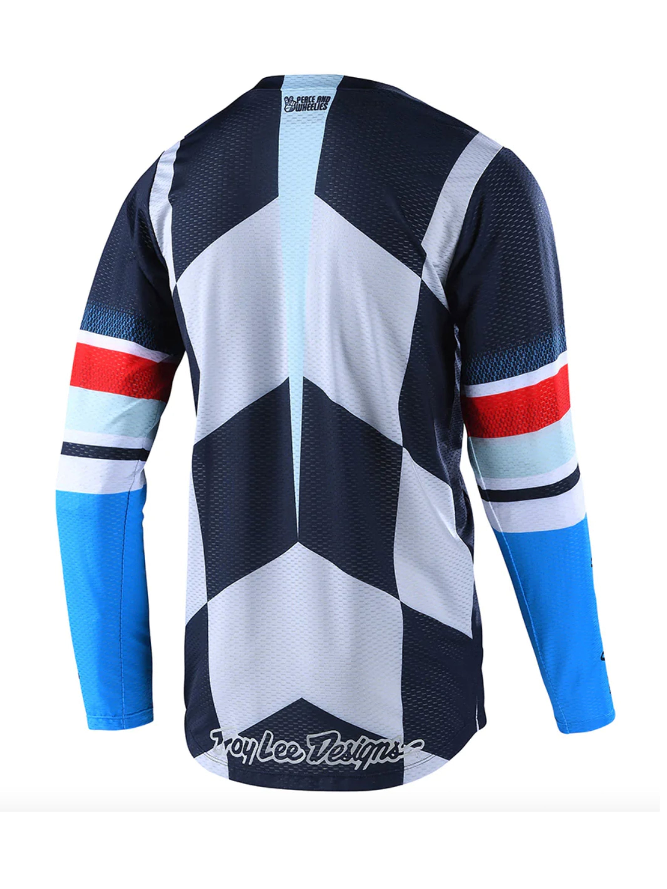 Troy Lee Designs Polera Gp Air Warped Azul Rojo - Rideshop