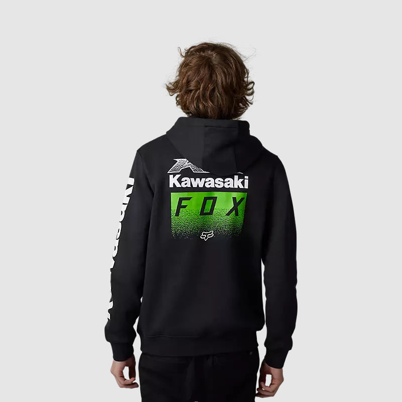 Poleron Lifestyle Canguro Kawasaki Negro Fox - Rideshop