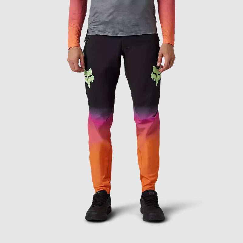 Pantalon Bicicleta Flexair Race Negro/Naranjo Fox - Rideshop