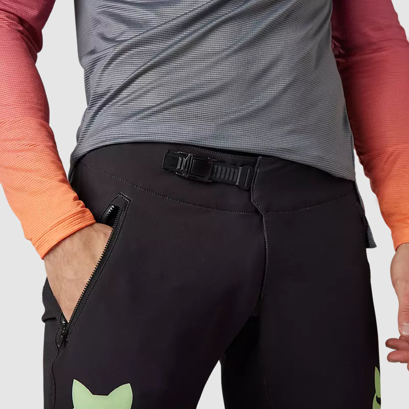Pantalon Bicicleta Flexair Race Negro/Naranjo Fox - Rideshop