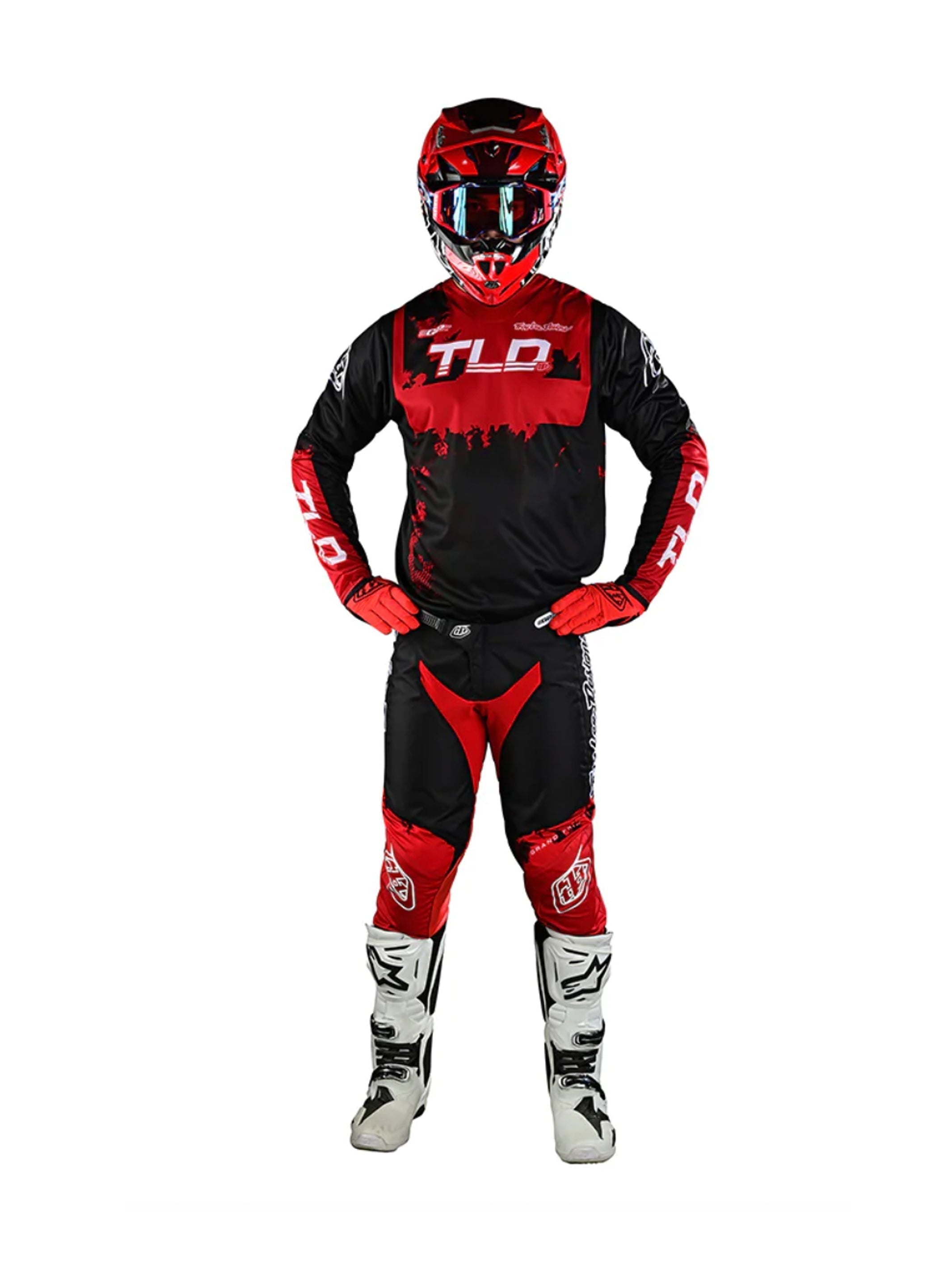 Troy Lee Designs Pantalones de Moto GP Astro Rojo / Negro - Rideshop