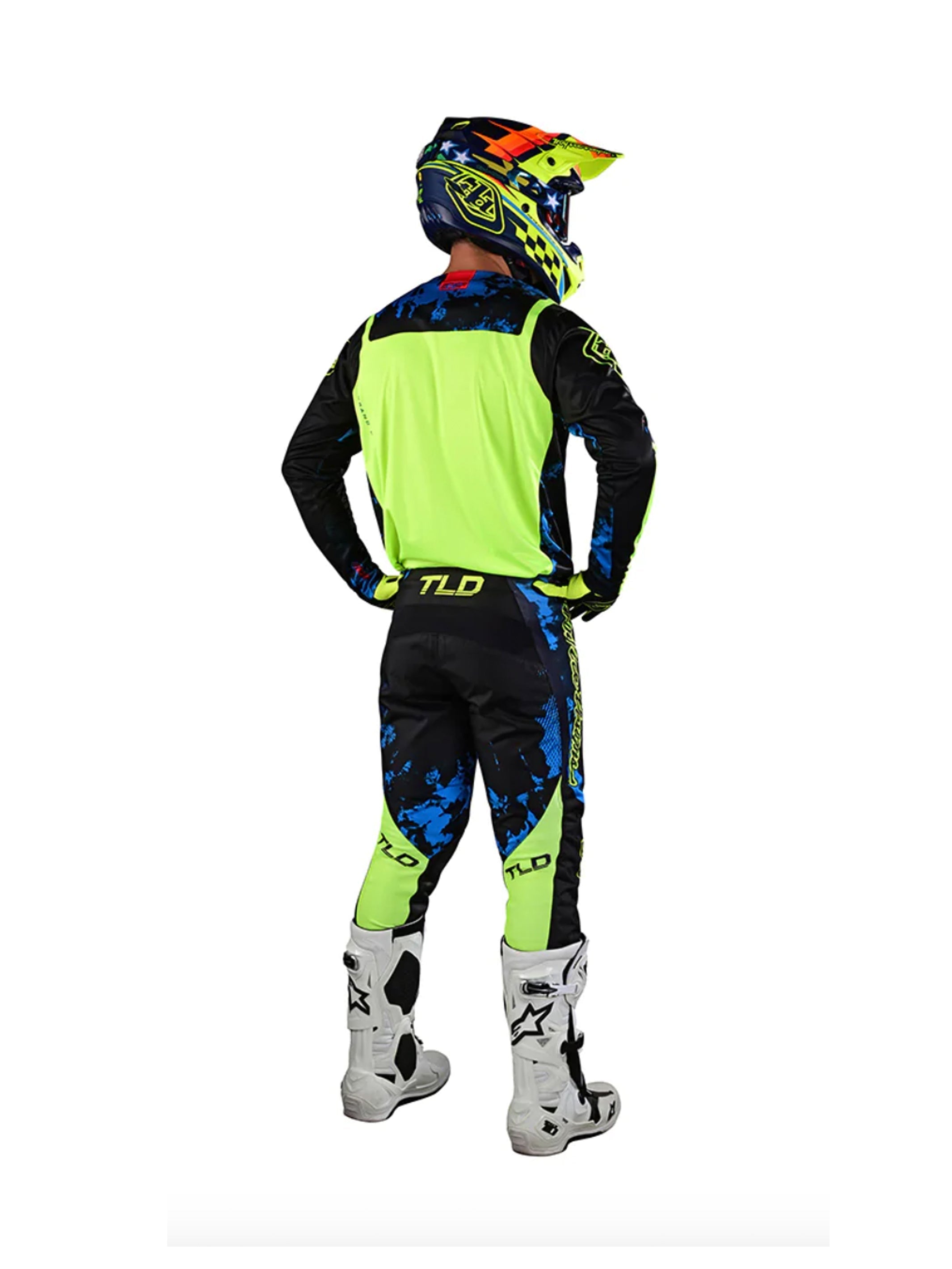 Troy Lee Designs Pantalones de Moto GP Astro Negro / Amarillo - Rideshop