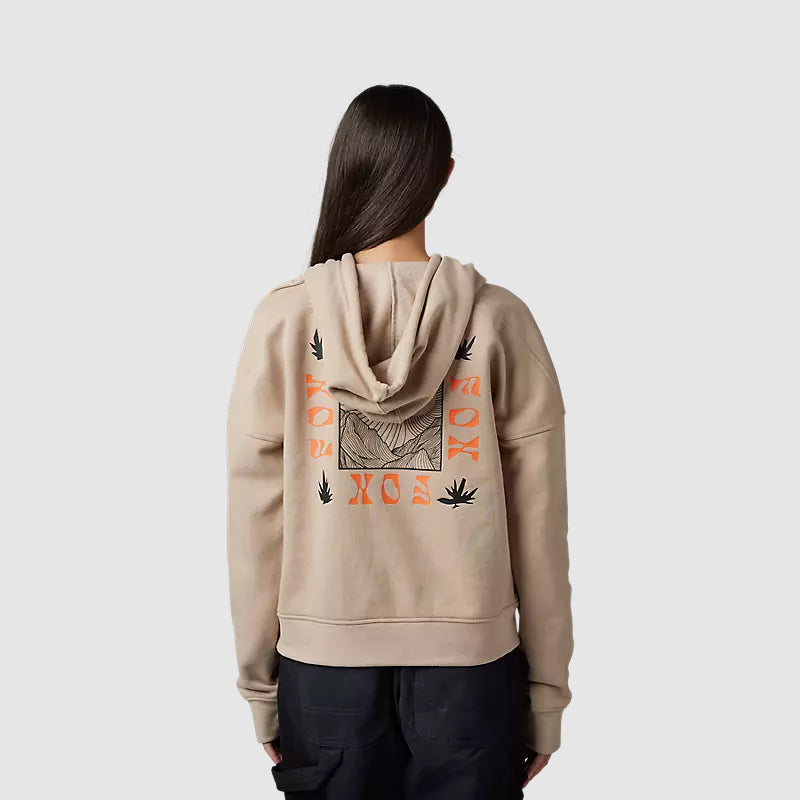 FOX Poleron Lifestyle Mujer Hinkley DWR con Capucha Beige - Rideshop