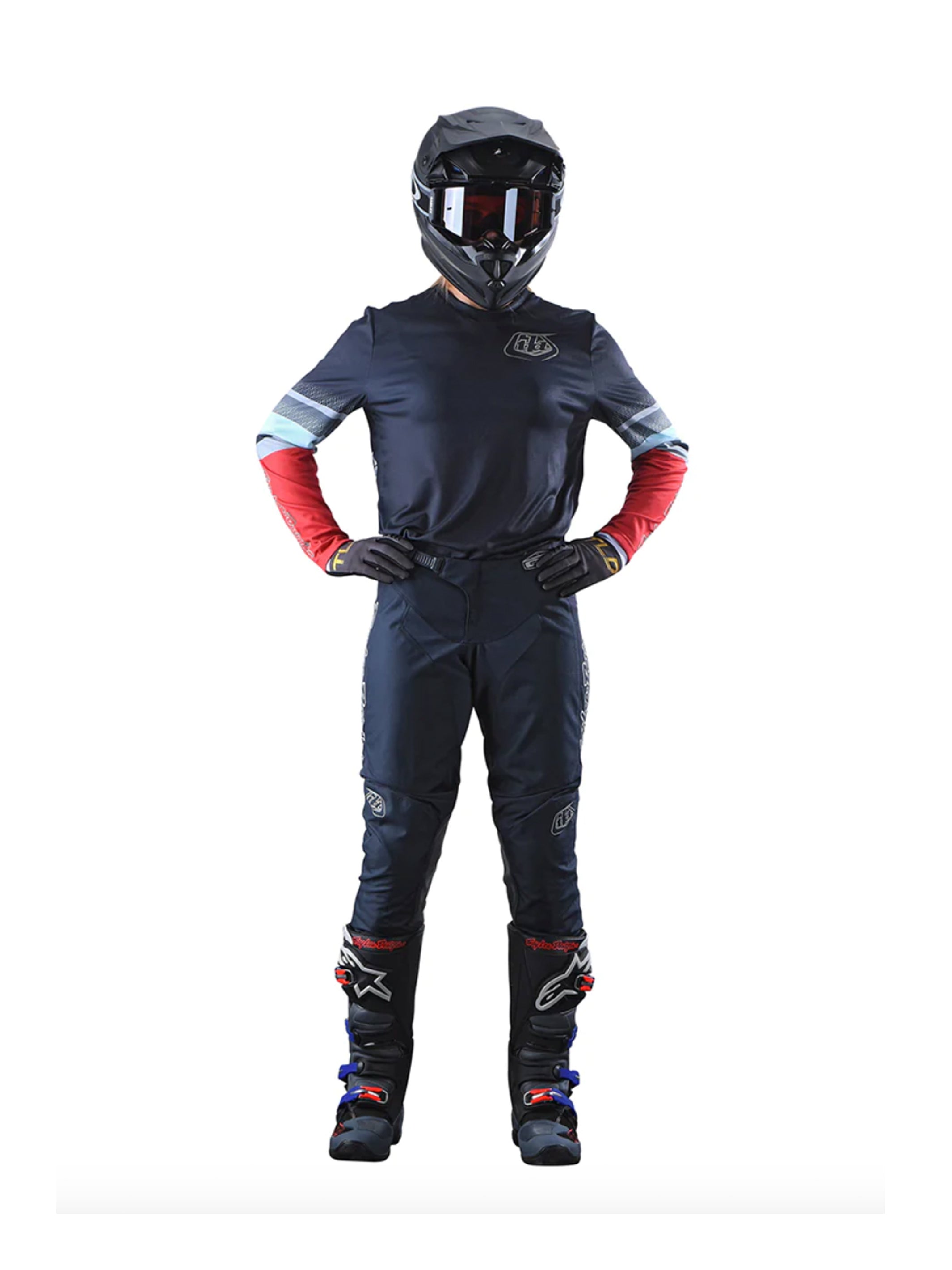 Troy Lee Designs Polera De Mujer GP Warped Gris - Rideshop