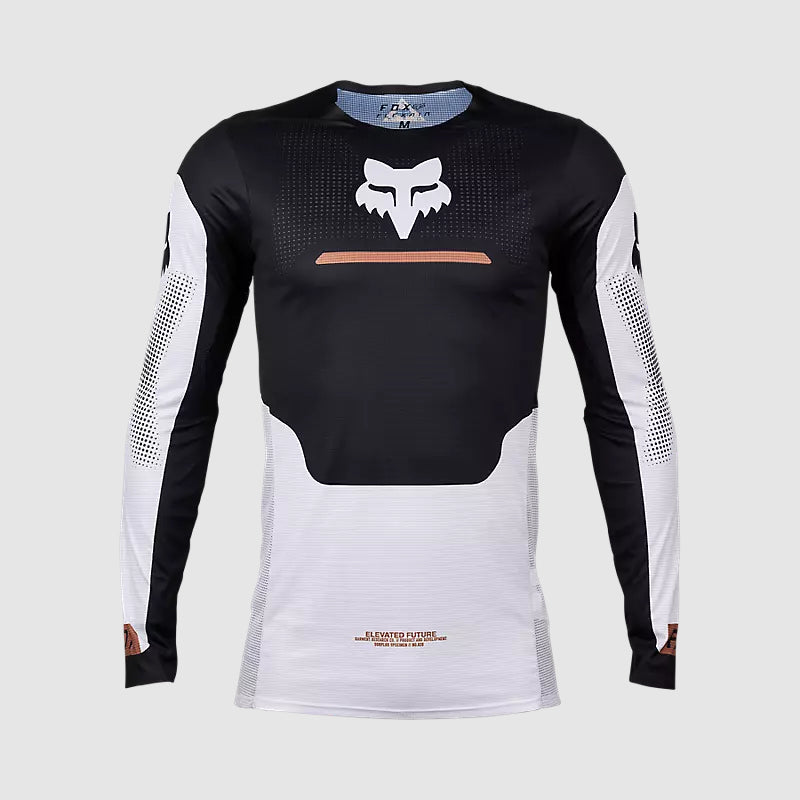 Polera Moto Flexair Optical Negro/Blanco Fox - Rideshop