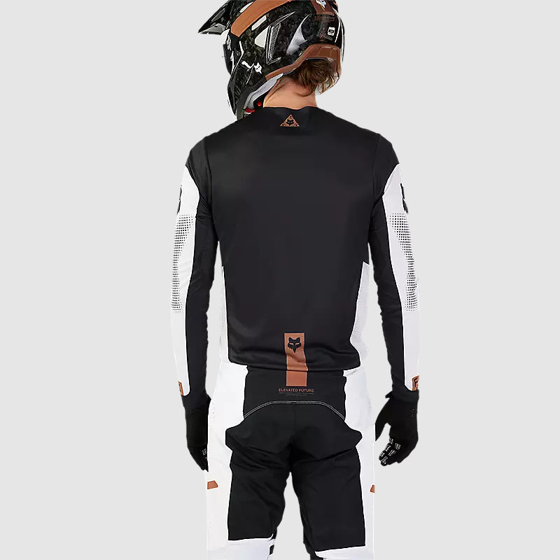 Polera Moto Flexair Optical Negro/Blanco Fox - Rideshop