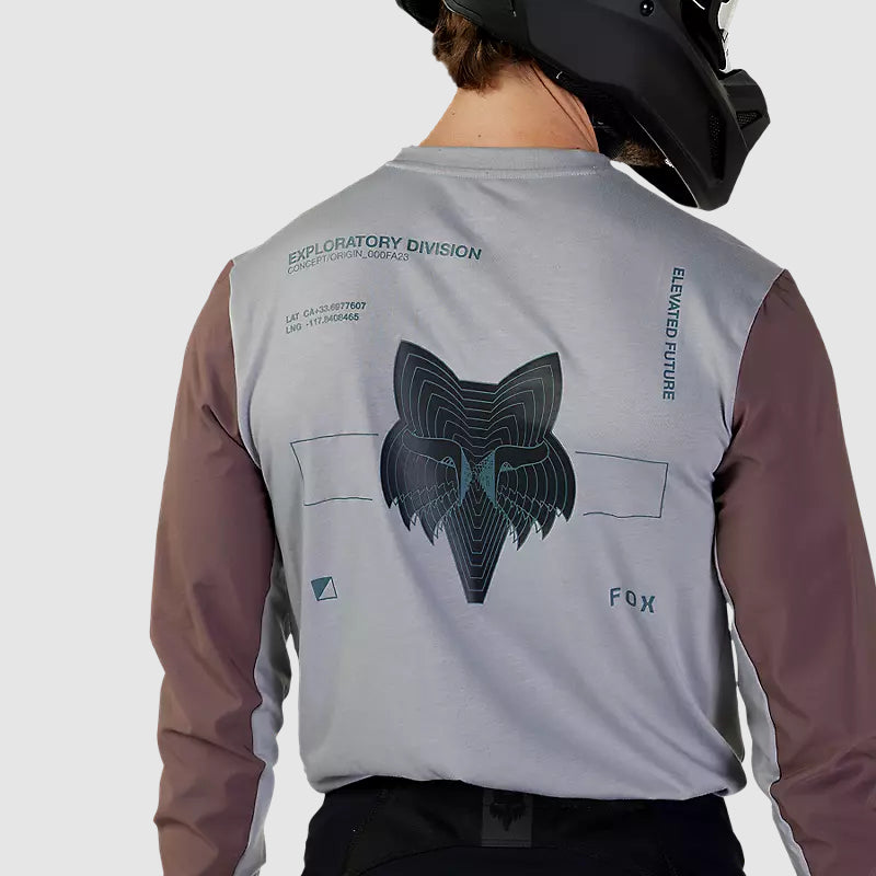 Polera Moto Ranger Off Road Manga Larga Gris Fox - Rideshop