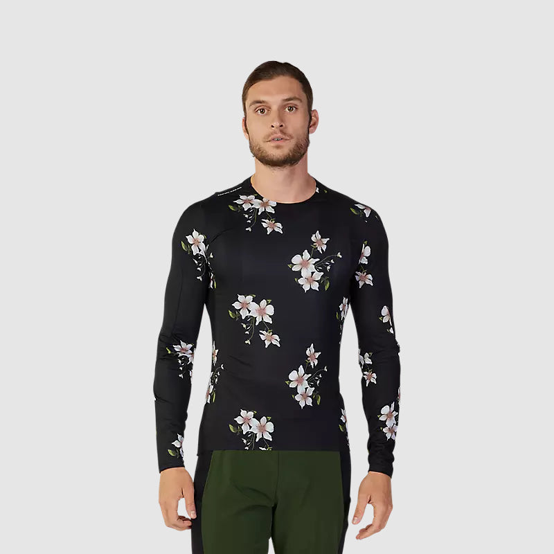 Polera Bicicleta Flexair Ascent Dogwood Manga Larga Negro Fox - Rideshop