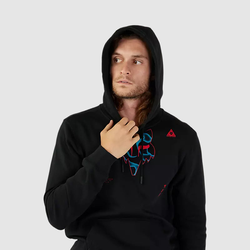 Poleron Lifestyle Canguro Withered Negro Fox - Rideshop