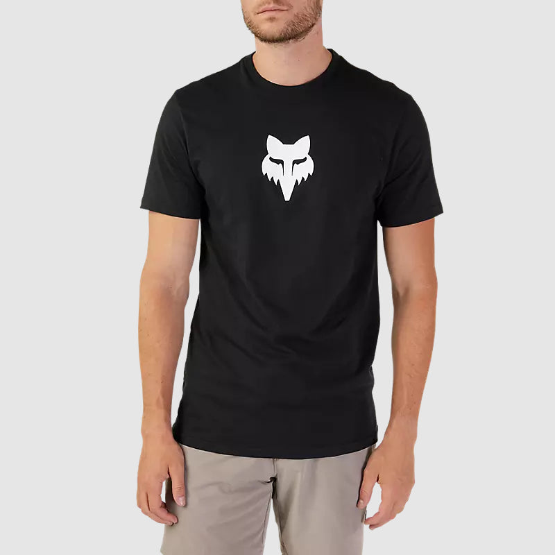 Polera Lifestyle Fox Head Premium Negro/Blanco Fox - Rideshop