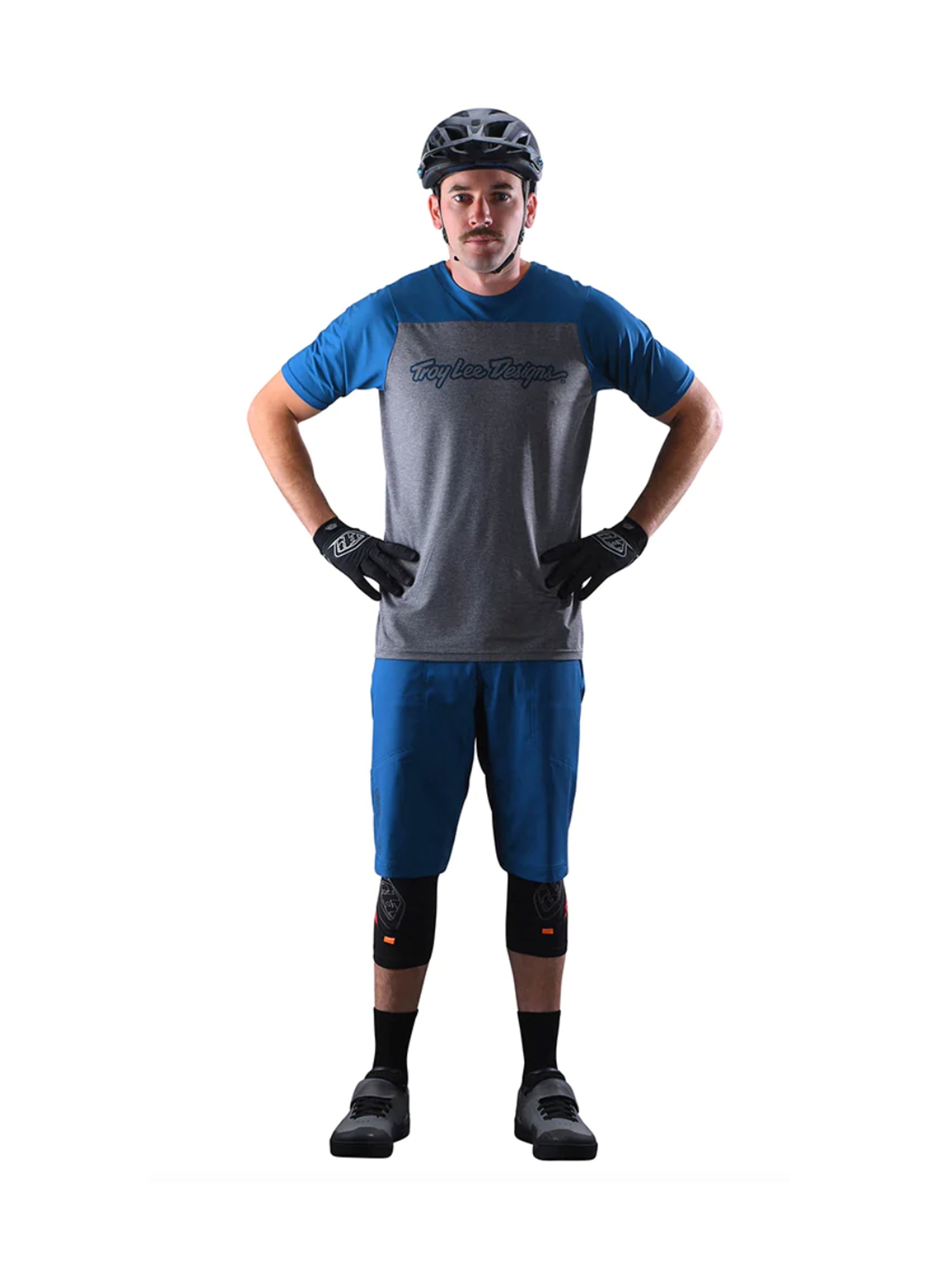 Troy Lee Designs Polera Skyline SS Signature Slate Azul - Rideshop