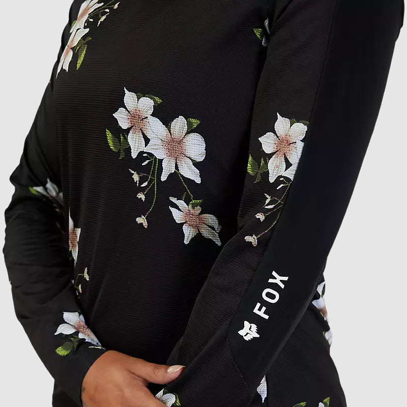 Polera Bicicleta Mujer Flexair Ascent Dogwood Manga Larga Negro Fox - Rideshop