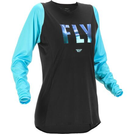 Fly Racing Women'S Lite Jersey Black/Aqua - Rideshop