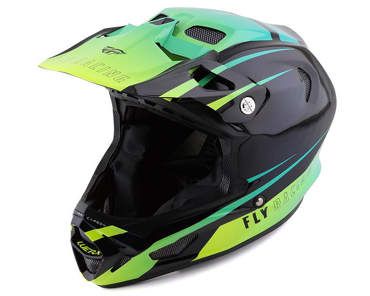 Fly Racing Werx-R Carbon Helmet Hi-Vis/Teal Carbon - Rideshop