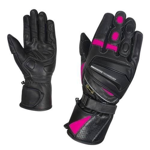 Guantes Moto Mujer Jordania Pink Negro/Rosado KMZ - Rideshop