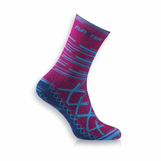 Funstep Calcetines Ciclismo Rosa/Azul Medios - Rideshop