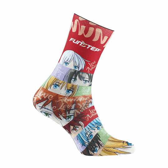 Funstep Calcetines Divertidos Rojo/Malva - Rideshop