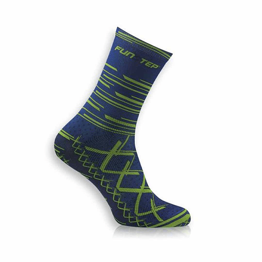 Funstep Calcetines Ciclismo Azul/Verde Medios - Rideshop