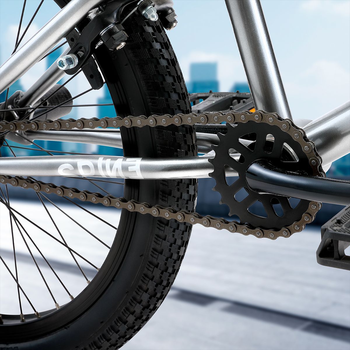 Oxford Bicicleta Infantil Spine Aro 20 Plata - Rideshop