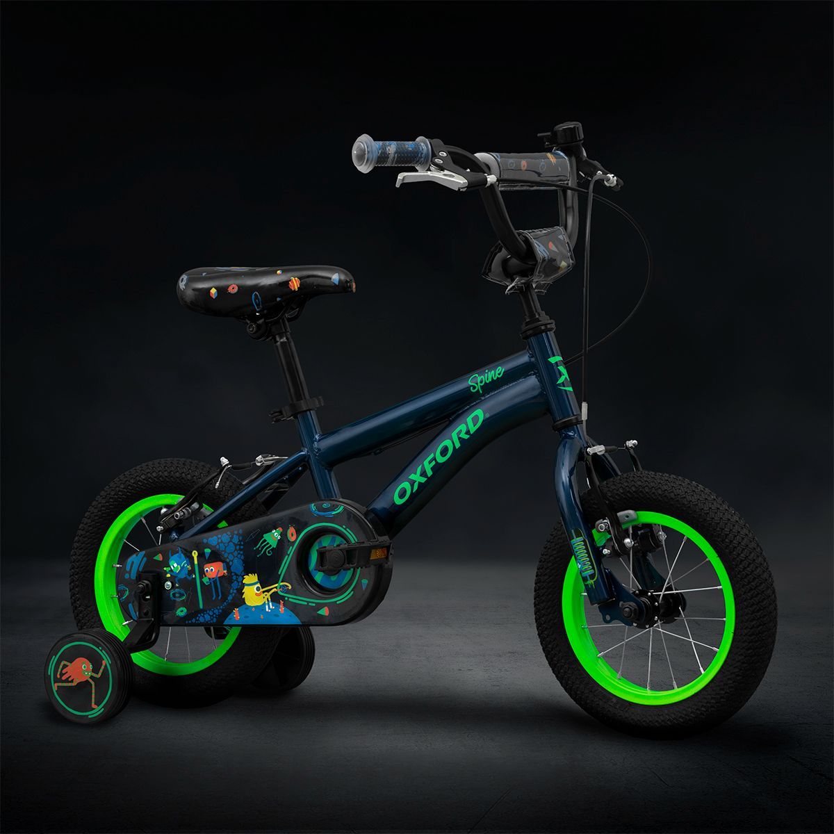 Oxford Bicicleta Infantil Spine Aro 12 Azul/Verde - Rideshop