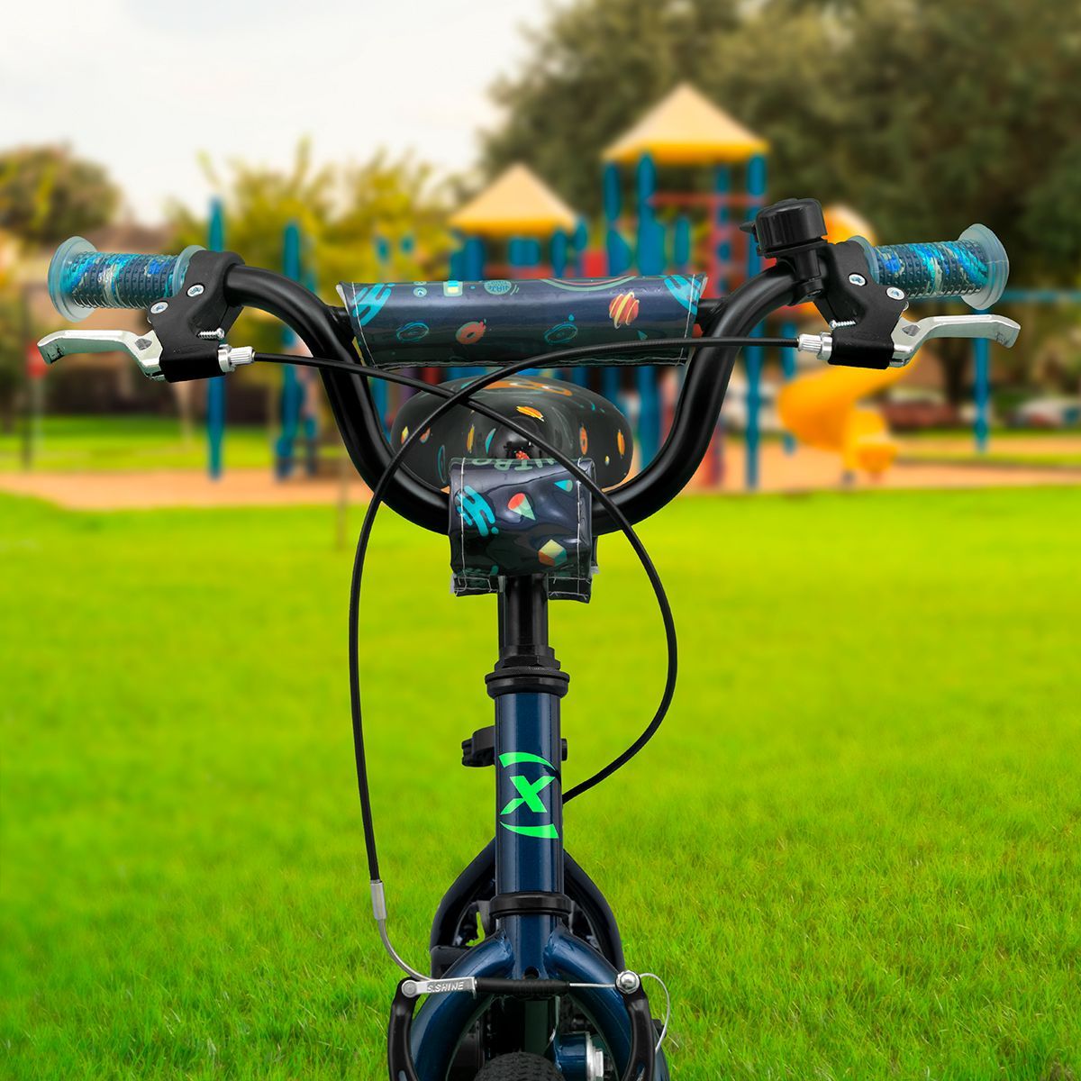 Oxford Bicicleta Infantil Spine Aro 12 Azul/Verde - Rideshop