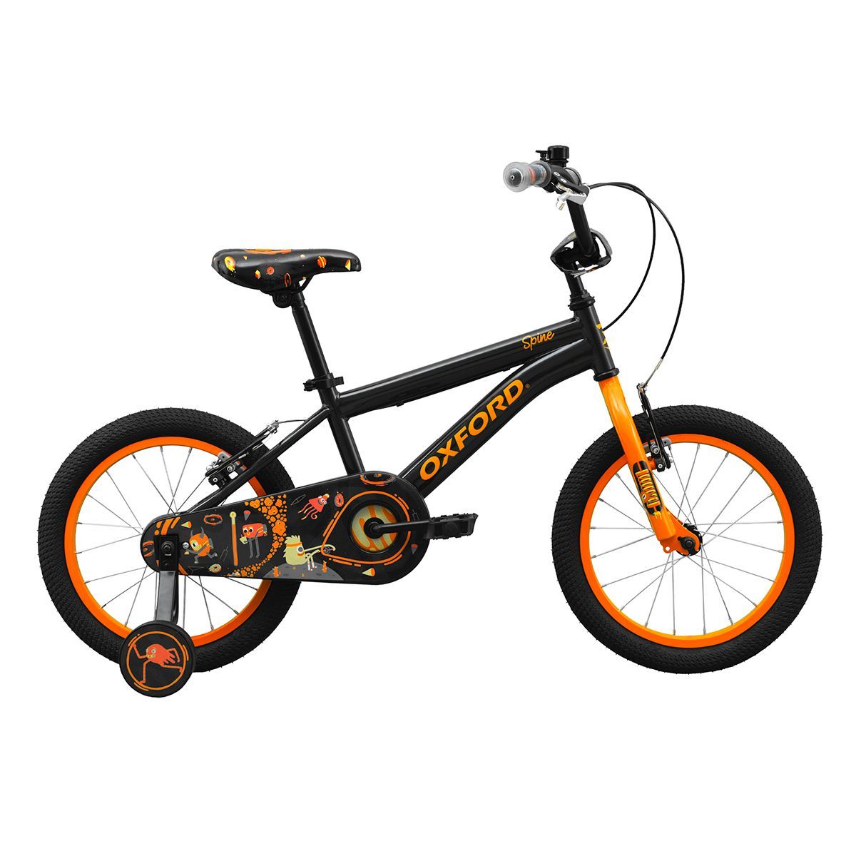 Oxford Bicicleta Infantil Spine Aro 16 Grafito/Naranjo - Rideshop