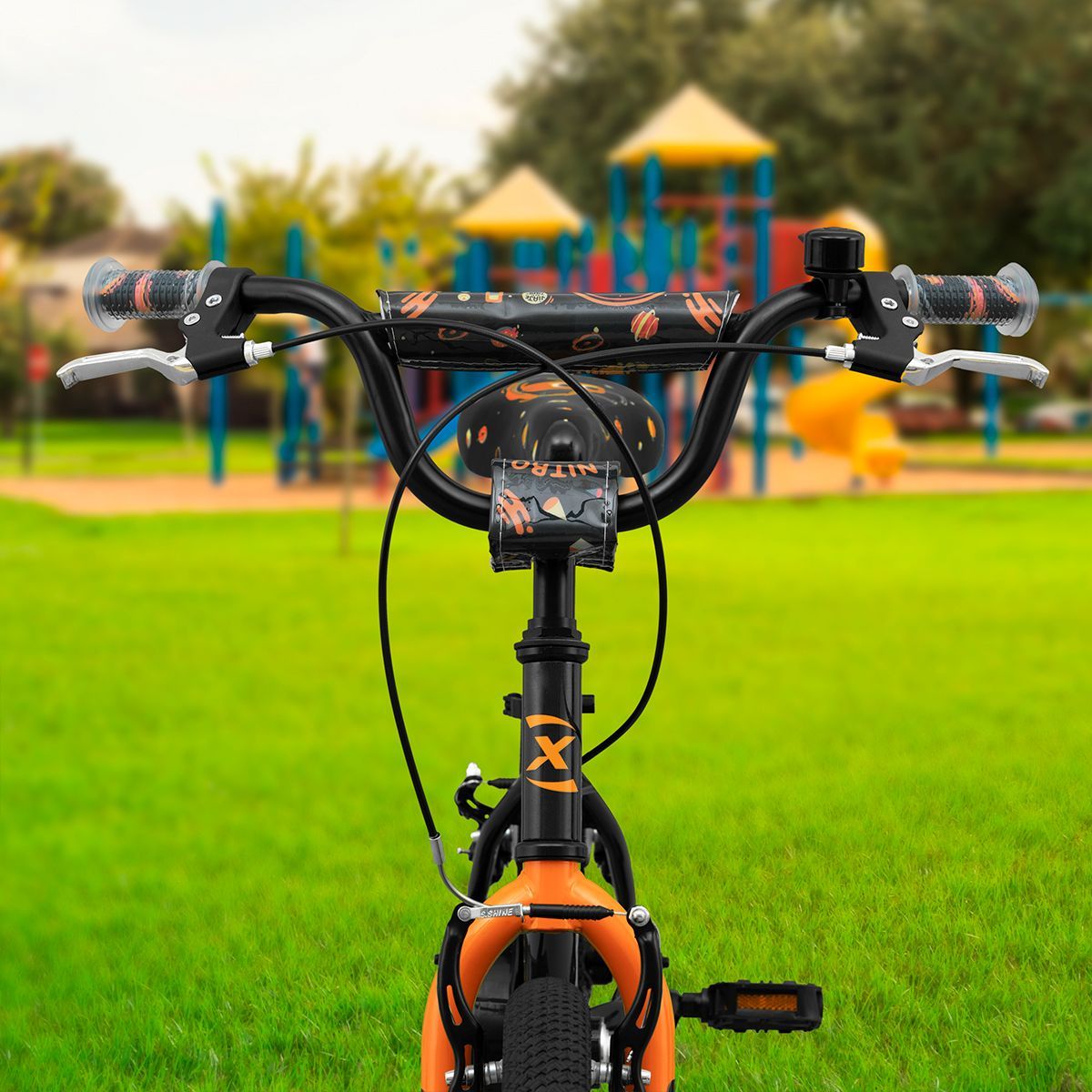 Oxford Bicicleta Infantil Spine Aro 16 Grafito/Naranjo - Rideshop