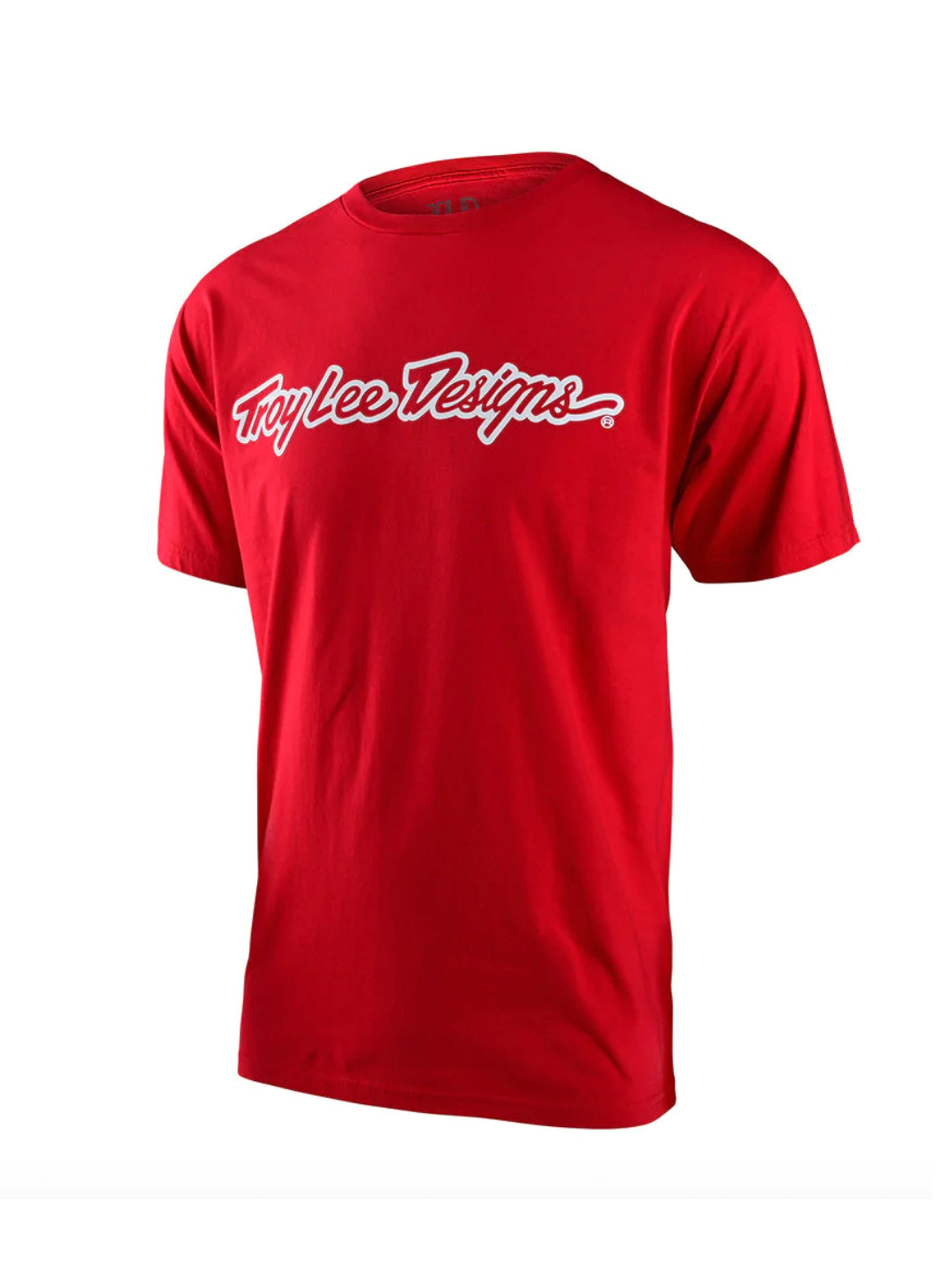Troy Lee Designs Polera Signature Manga Corta Roja - Rideshop
