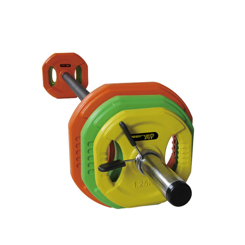 Barra Con Pesos 20 Kgs Senzo Fit - Rideshop