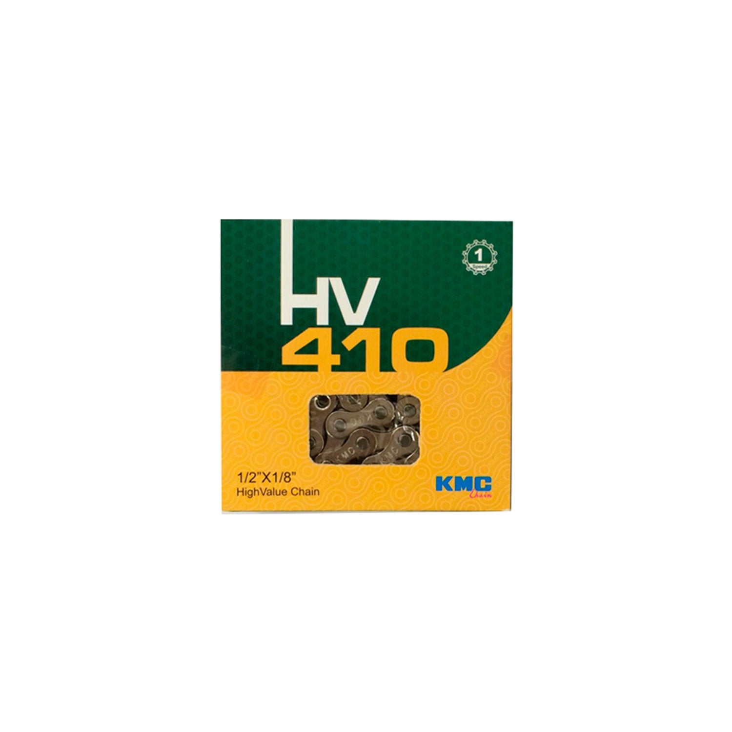 Cadena 1/2 X 1/8 Hv410 Plata Caja KMC - Rideshop