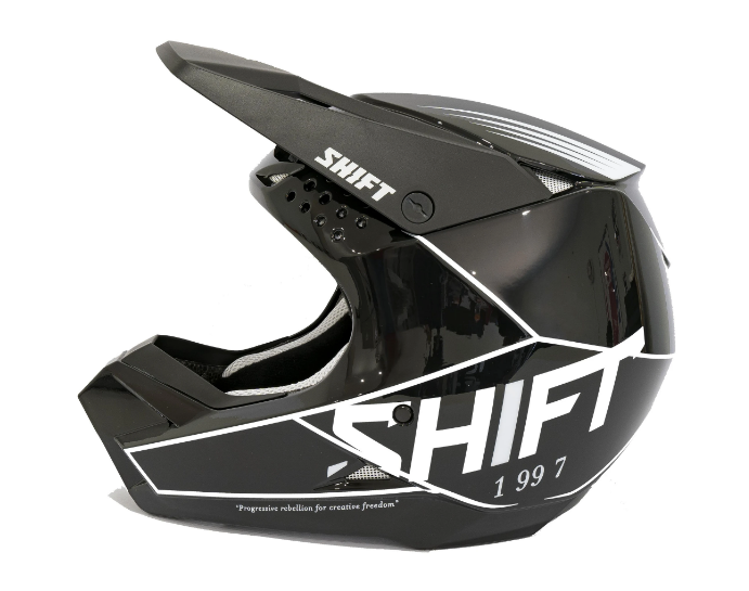 Casco Moto Niño White Label Bliss Negro/Blanco Shift. - Rideshop