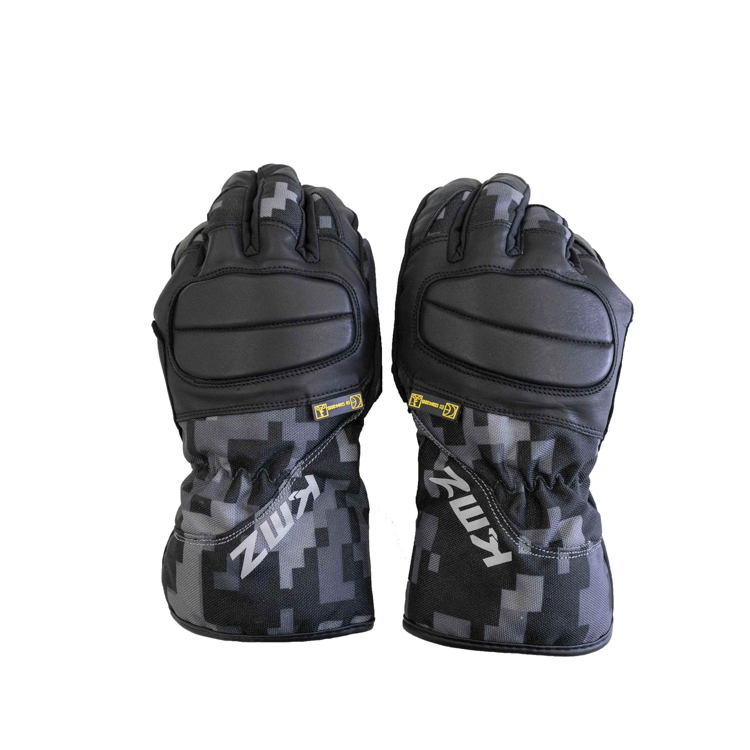 Guantes Moto Iran Negro/Gris Camo KMZ - Rideshop