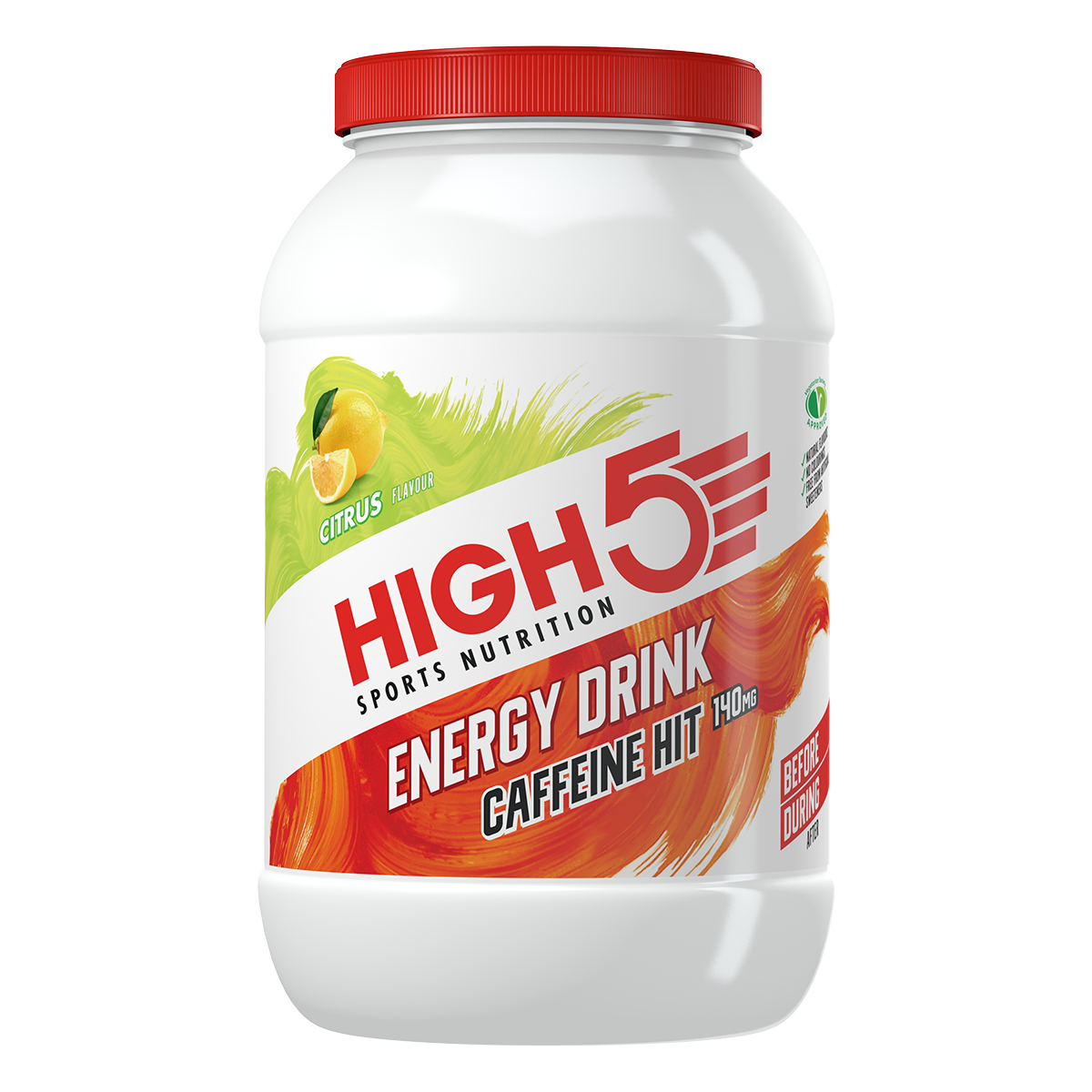 High 5 EnergyDrink Caffeine Hit (1,4kg Jar) Citrus - Rideshop
