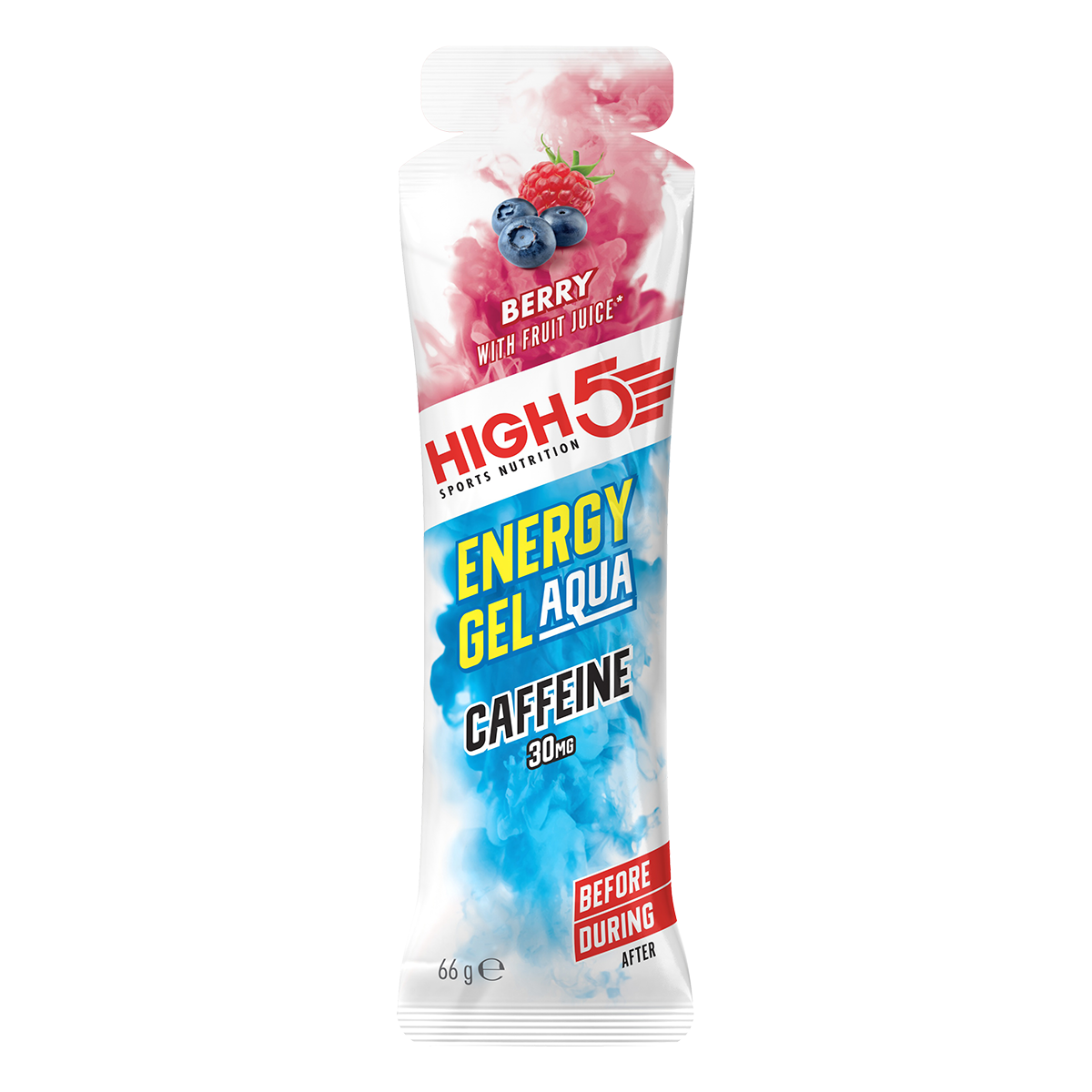 High 5 Gel Energy Aqua Caffeine (30mg) Berry - Rideshop