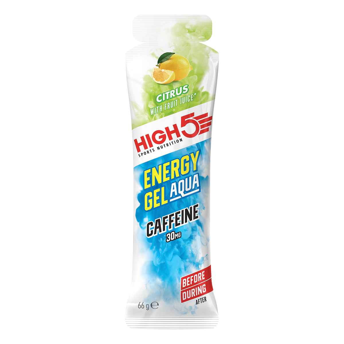 High 5 EnergyGel Aqua Caffeine (30mg) Citrus - Rideshop