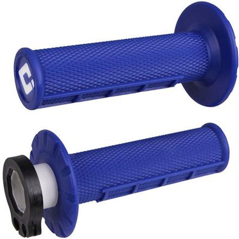 Puños V2 Half-Waffle Mx Lock-On Blue Odi Grips - Rideshop