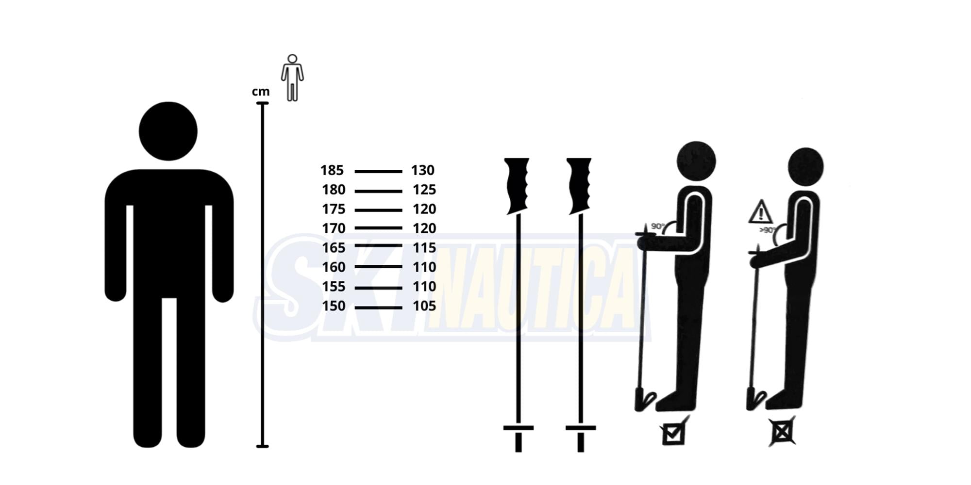 Bastones Ski Slalom 16 mm National Junior - Rideshop