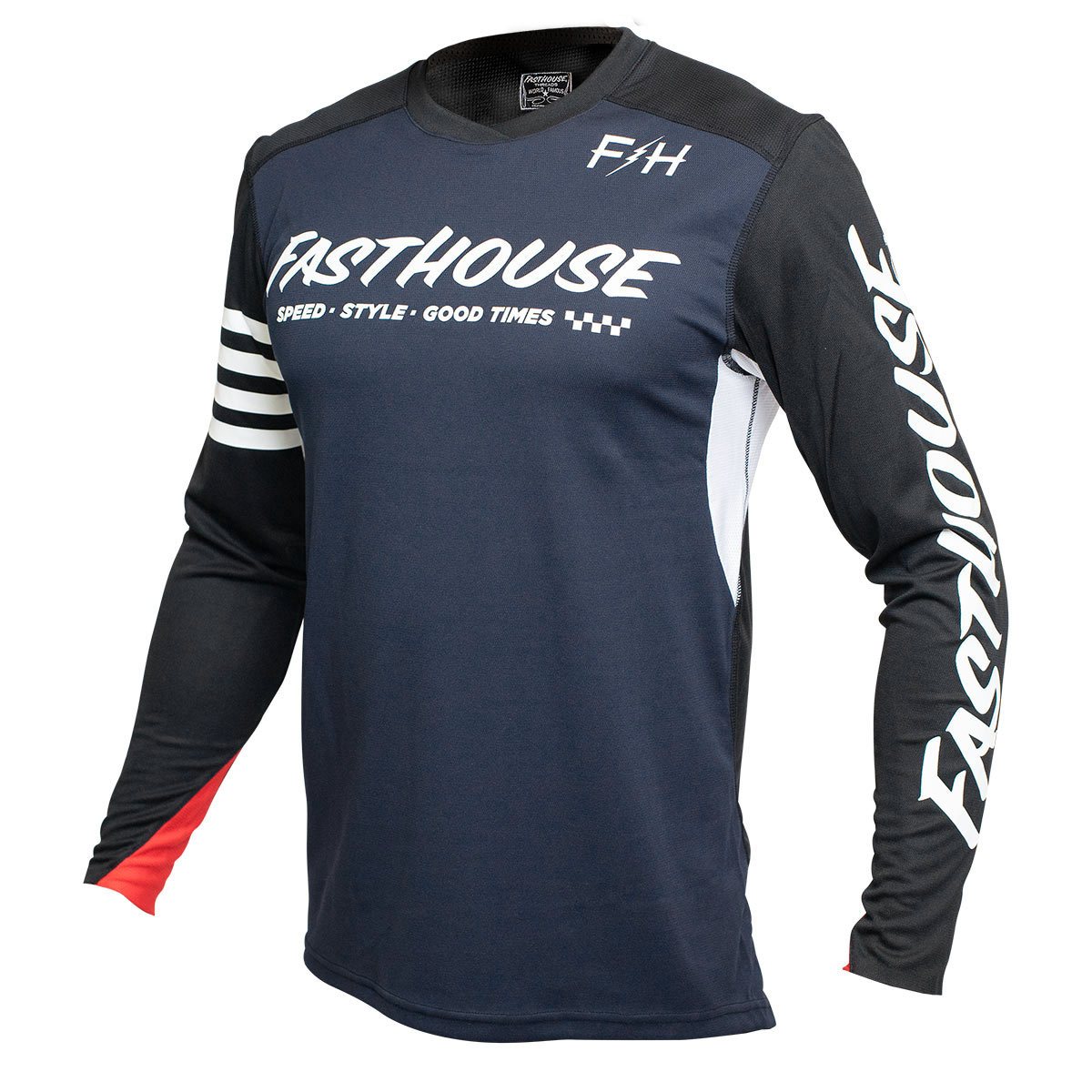 Polera Moto Raven Navy/Black FastHouse - Rideshop