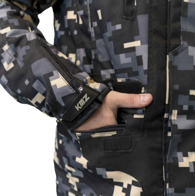 Chaqueta Moto Iraq Camo Negro Khaki KMZ - Rideshop