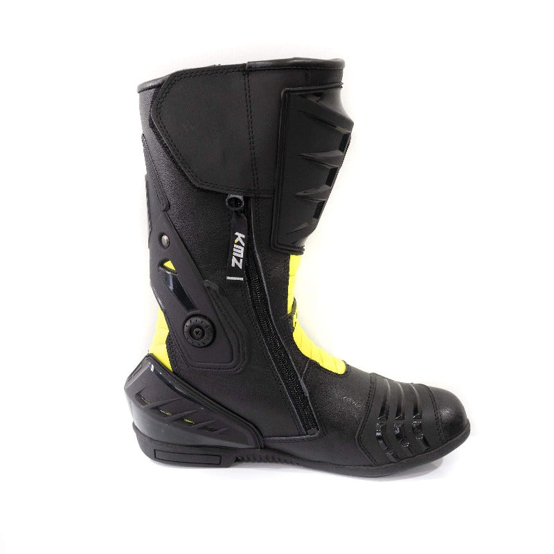 Botas Moto Kuwait Negro/Verde Fluor KMZ - Rideshop